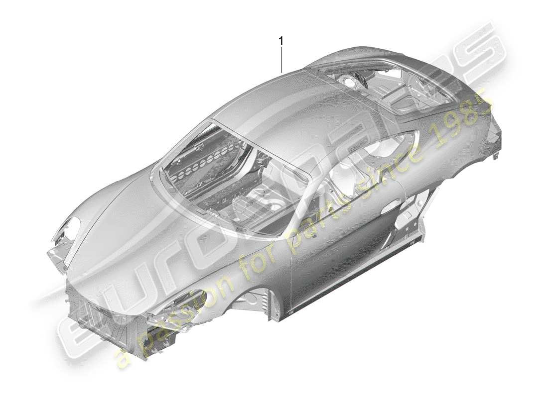 porsche 2016 (981 cayman gt4) carrosserie schéma des pièces