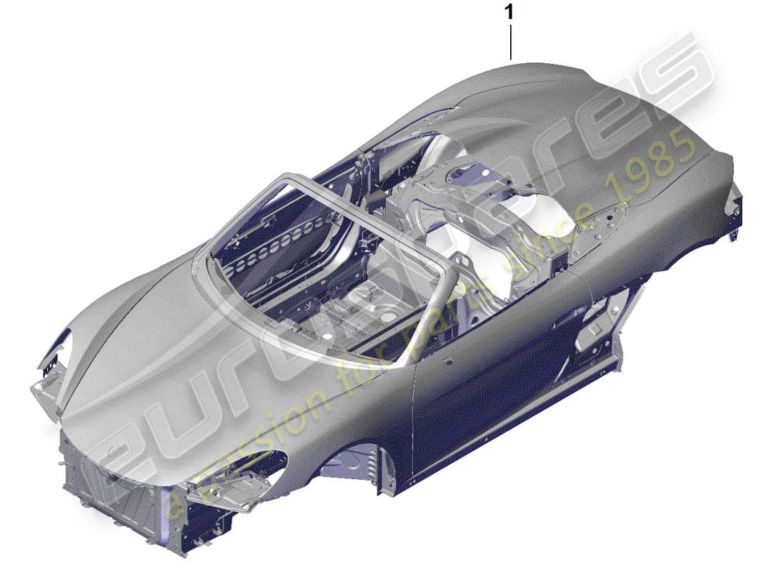 porsche 2020 (718 boxster spyder) carrosserie schéma des pièces