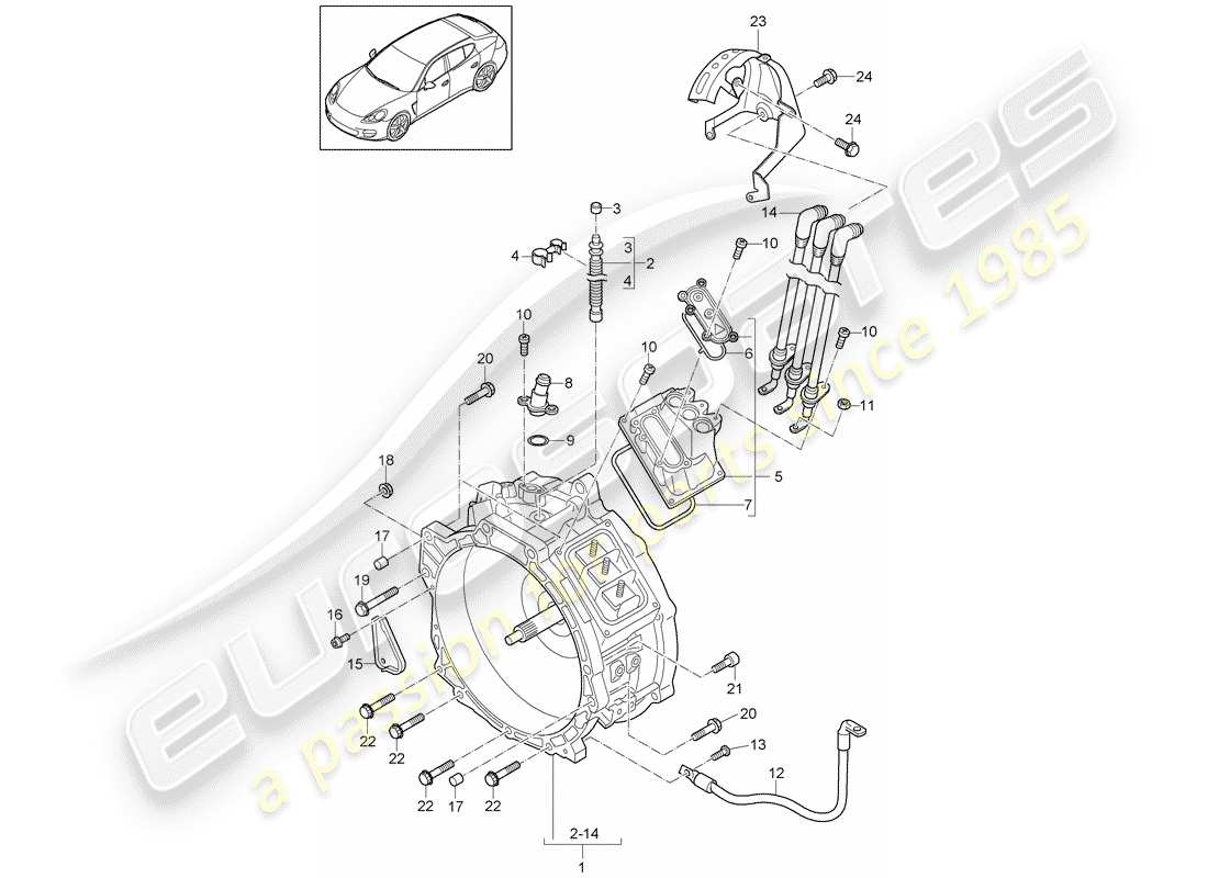 porsche 2010 (panamera 970) schéma des pièces hybride
