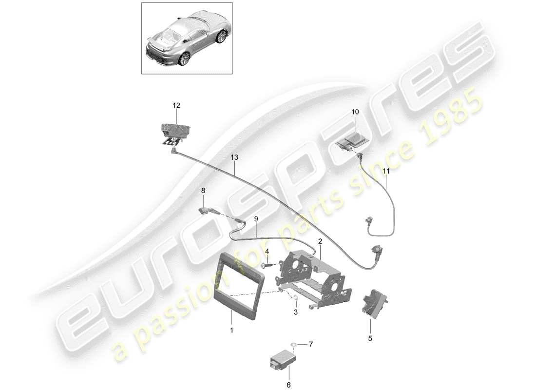porsche 2014 (991-1 r/gt3/rs) pièces électriques pour schéma des pièces