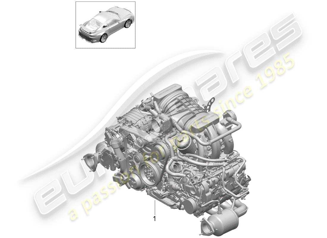 porsche 2015 (991-1 r/gt3/rs) moteur de remplacement schéma des pièces