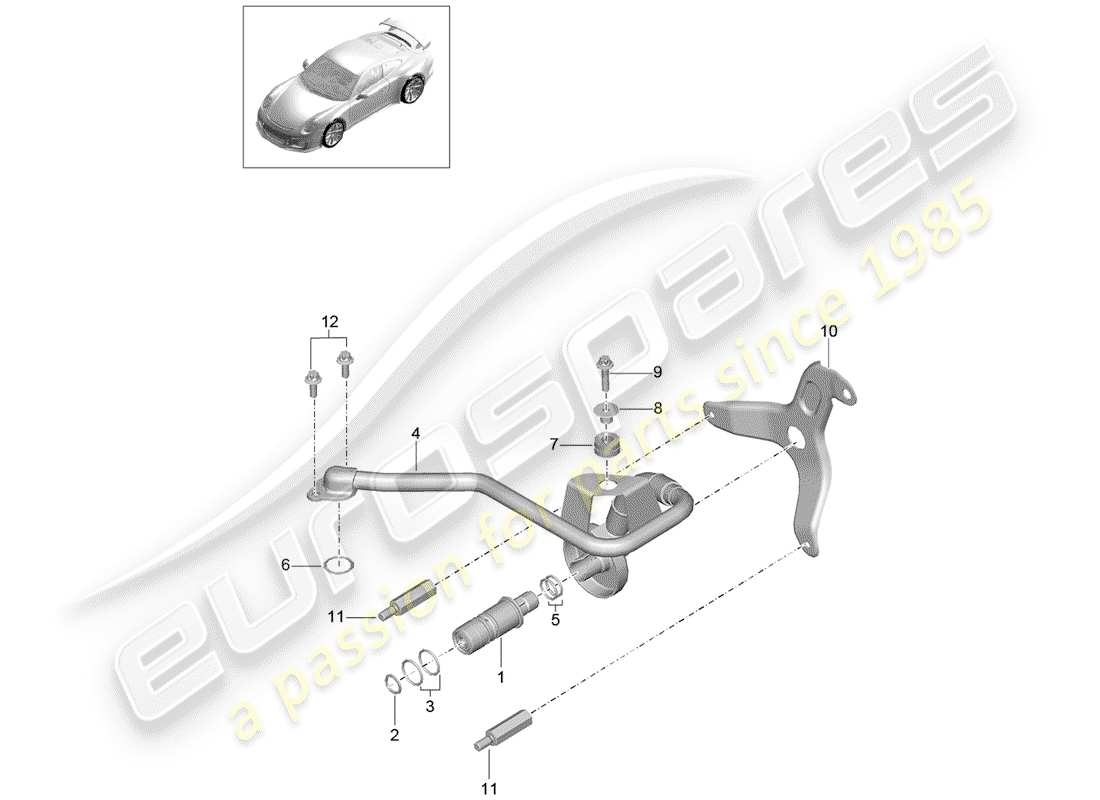 porsche 2014 (991-1 r/gt3/rs) diagramme de pièce de vilebrequin
