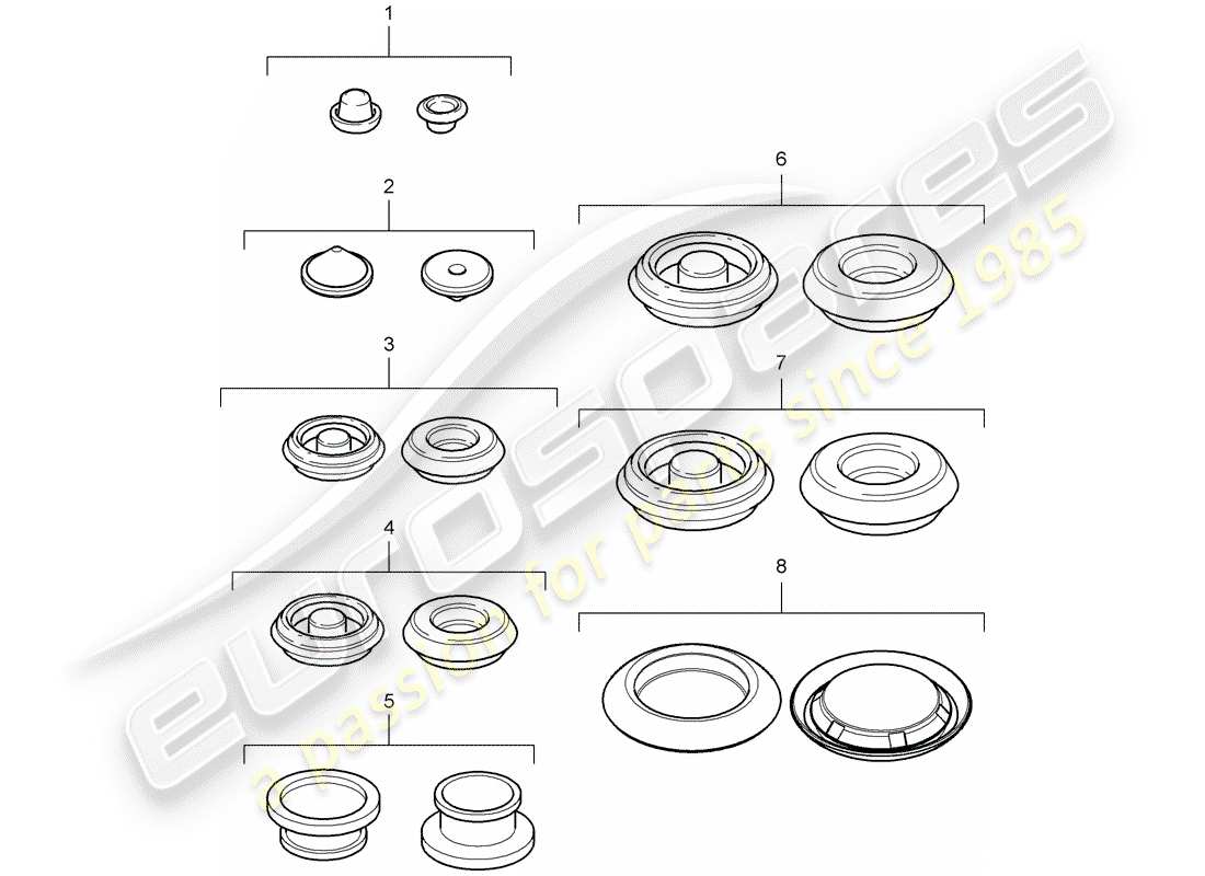porsche 2011 (997-2 turbo / gt2 rs) diagramme de pièce de prise