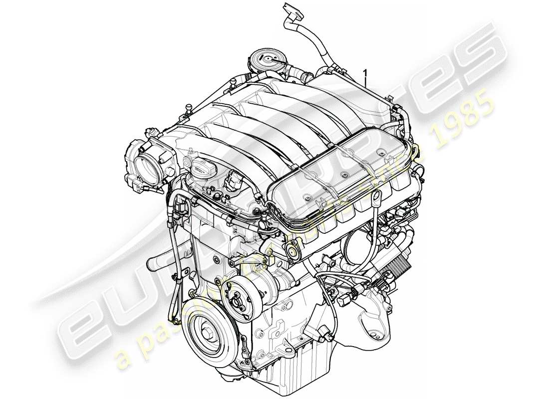 porsche 2003 (cayenne e1 9pa) moteur de remplacement schéma des pièces
