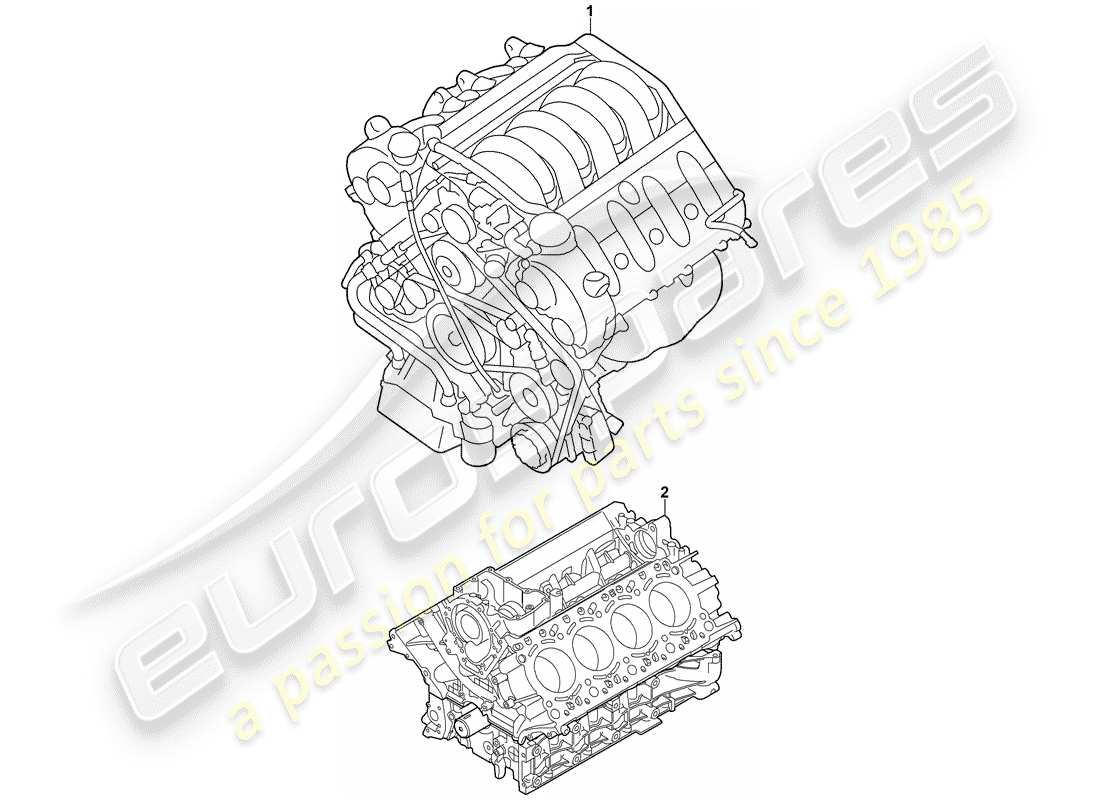 porsche 2003 (cayenne e1 9pa) moteur de remplacement schéma des pièces