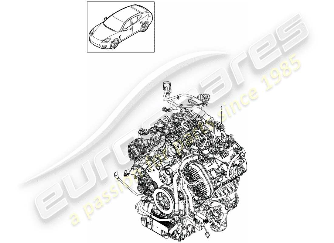 porsche 2013 (panamera 970) moteur de remplacement schéma des pièces