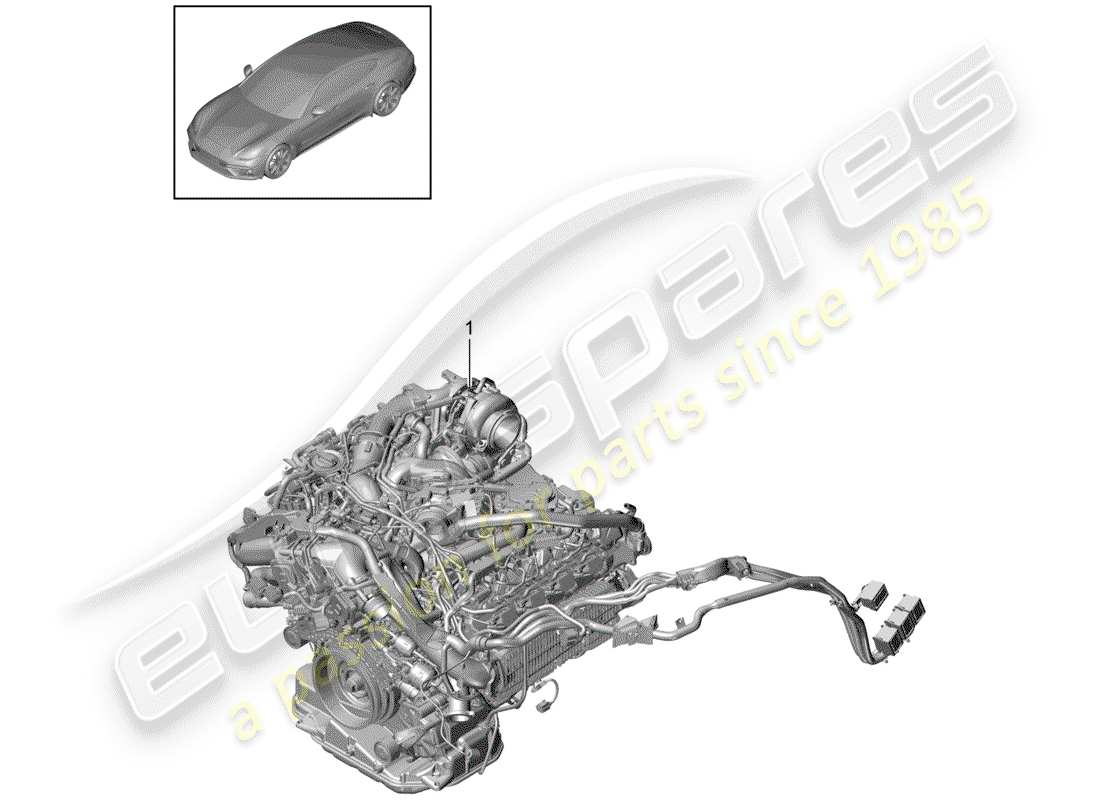 porsche 2018 (panamera 971-1) moteur de remplacement schéma des pièces