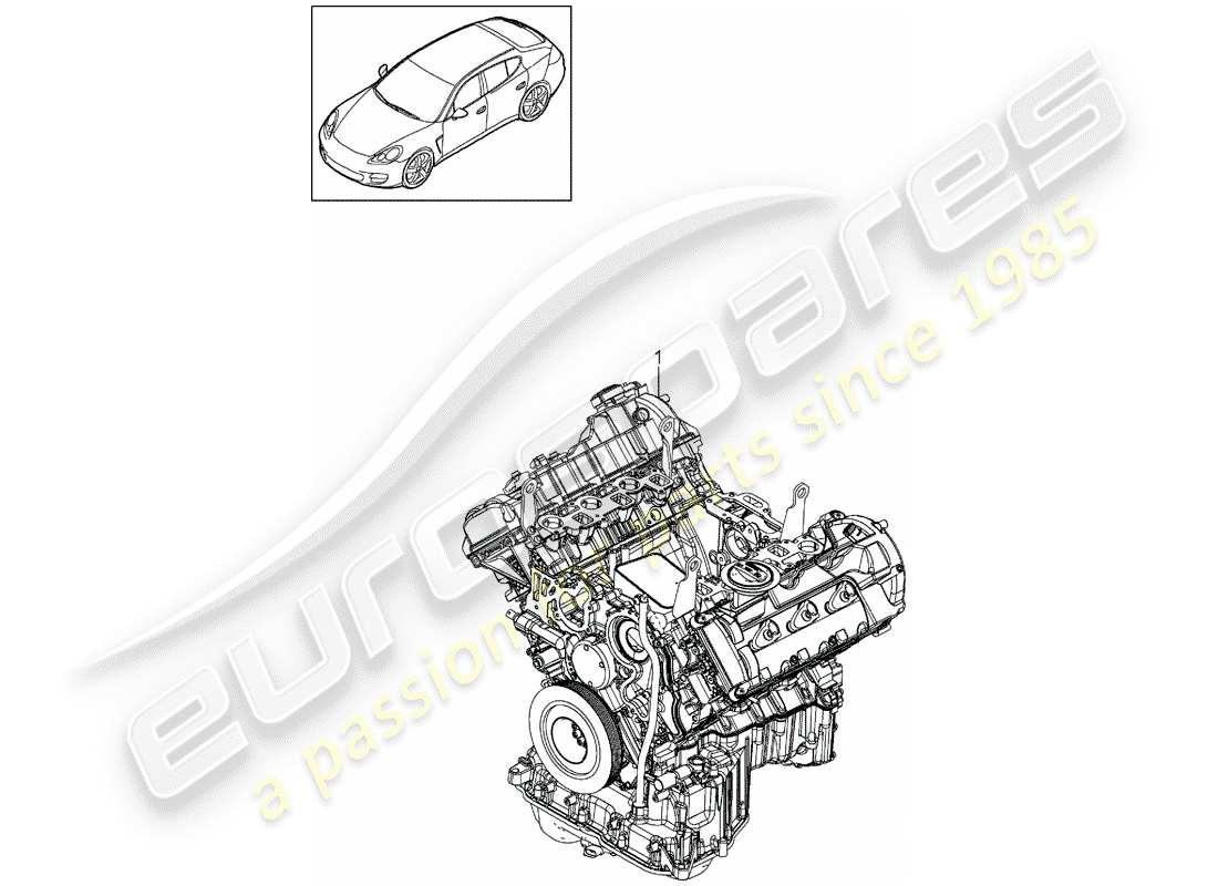 porsche 2012 (panamera 970) long bloc schéma des pièces