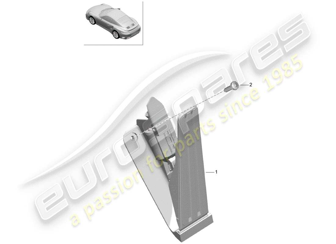 porsche 2020 (991-2 turbo) frein et acc. assemblage de la pédale schéma des pièces