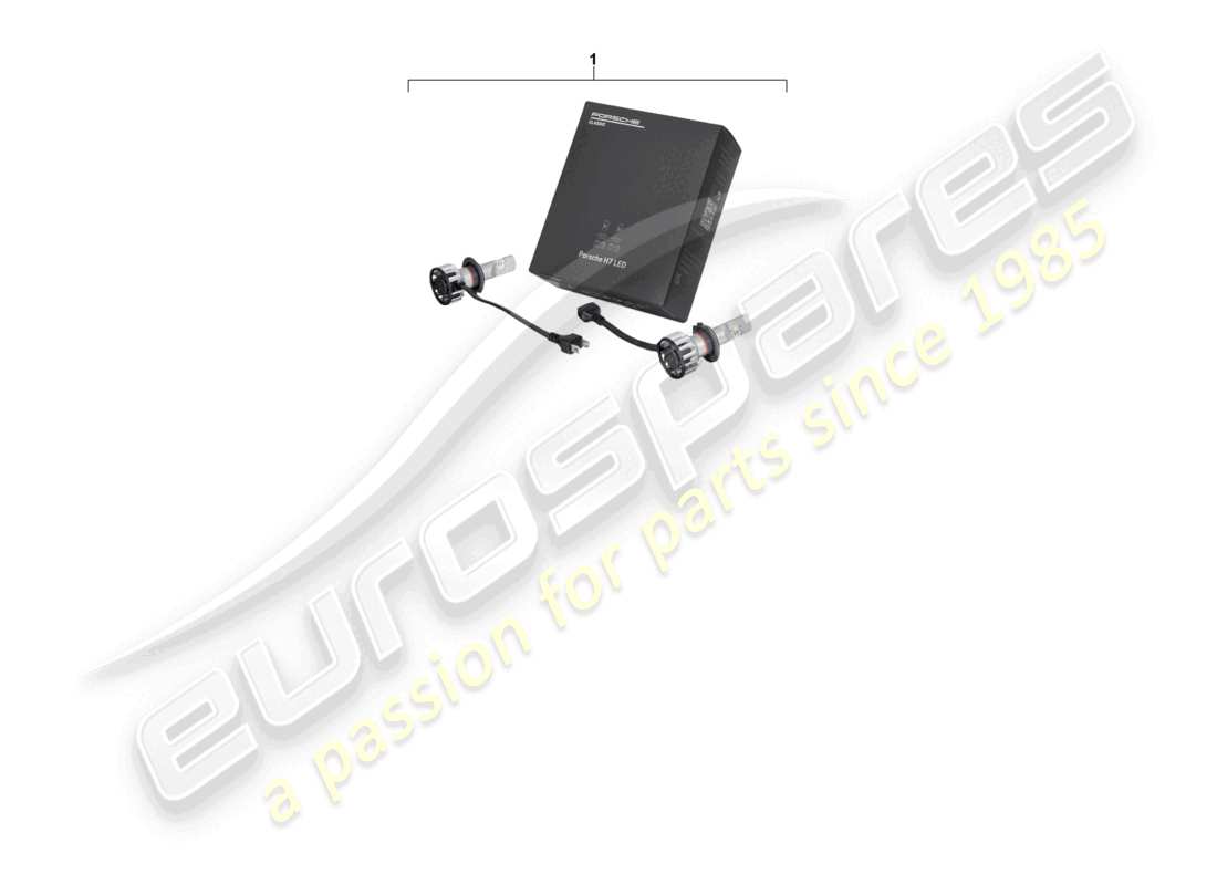 porsche 2000 (986 boxster) 1 ensemble de lumières led h7 schéma des pièces
