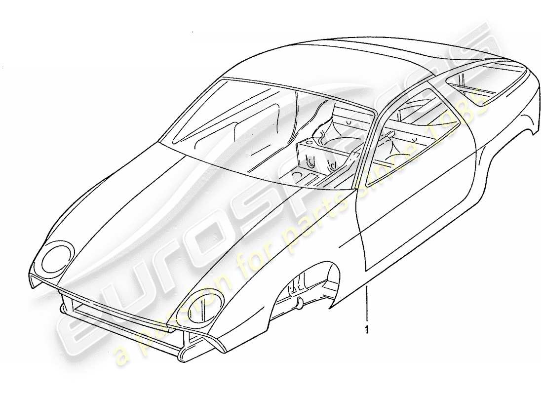 porsche 1987 (928) carrosserie diagramme de pièce