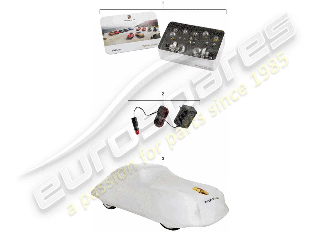 porsche 1965 (356b/356c) accessoires schéma des pièces