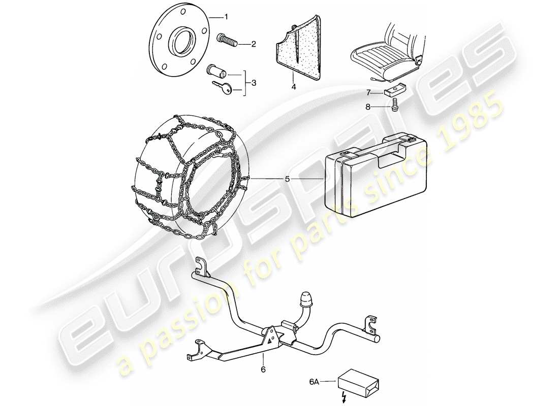 porsche 1978 (928) accessoires schéma des pièces