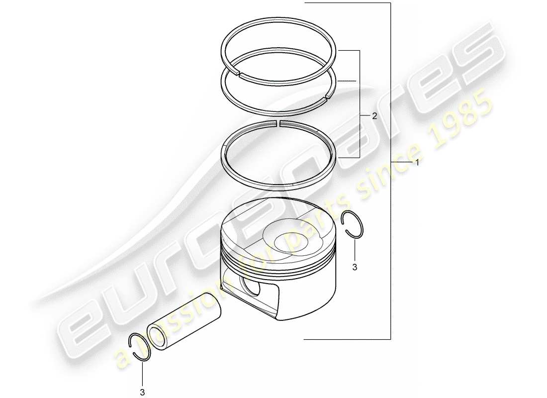 porsche 2013 (panamera 970) piston schéma des pièces