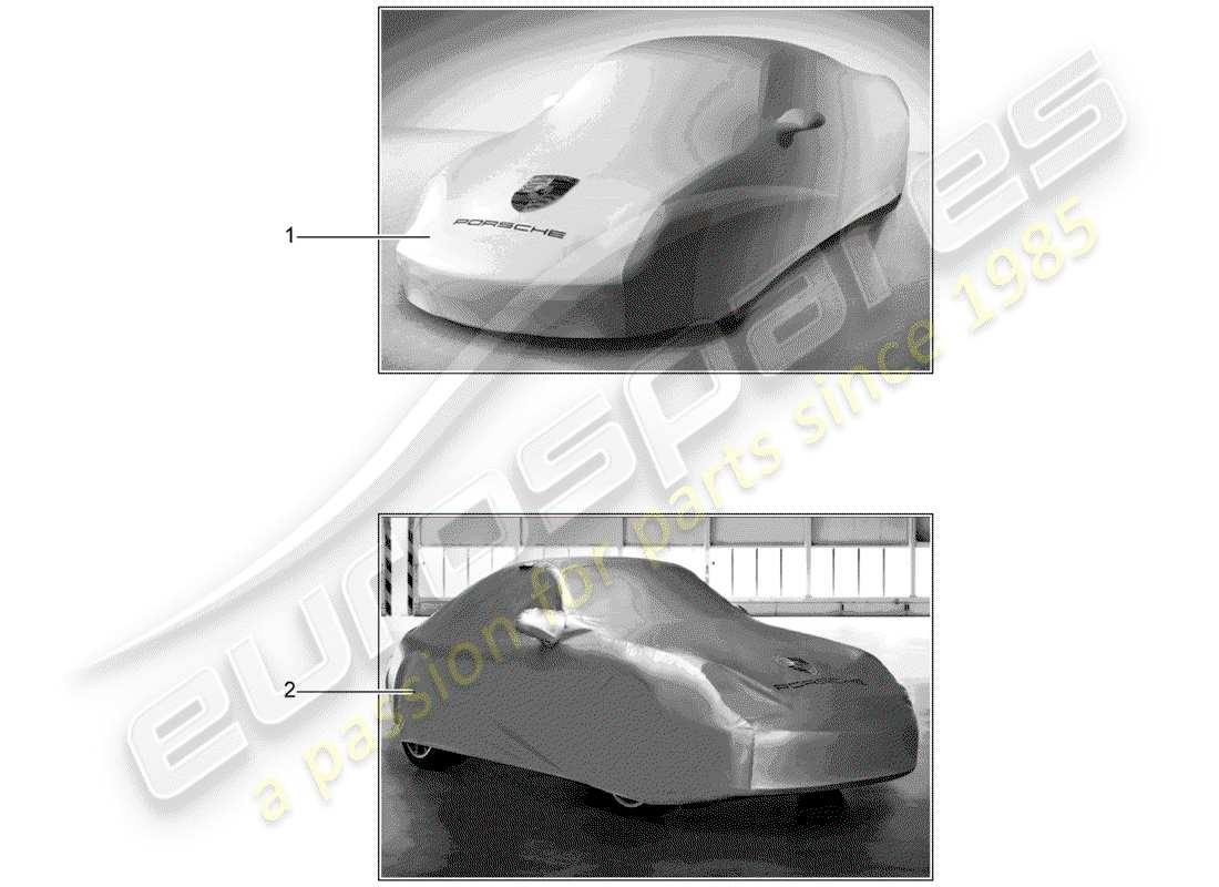 porsche 2012 (tequipment) couverture diagramme de pièce