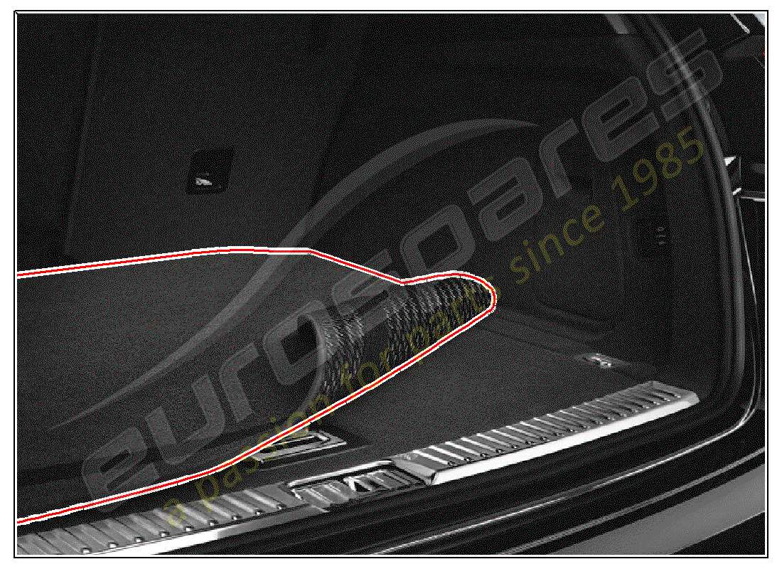 porsche 2010 (tequipment cayenne) tapis de coffre à bagages schéma des pièces