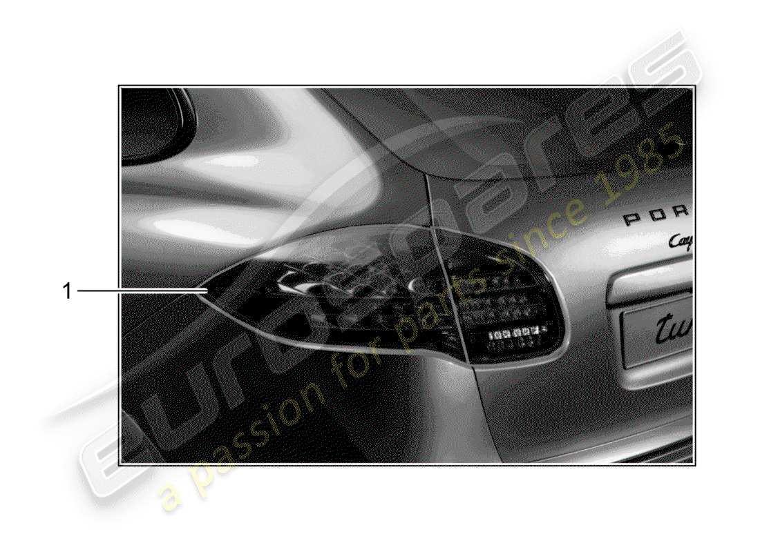 porsche 2014 (tequipment cayenne) feu arrière schéma des pièces