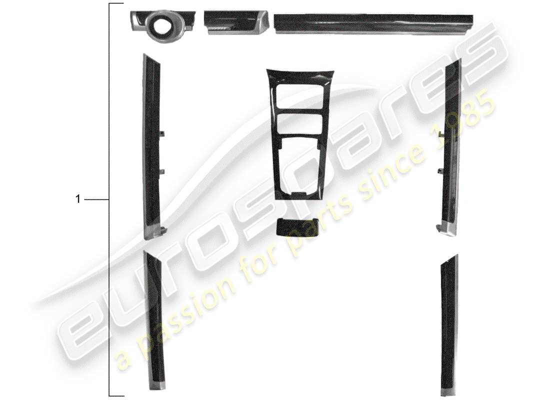porsche 2011 (tequipment cayenne) 1 définir les moulures de garniture pour le diagramme de pièce