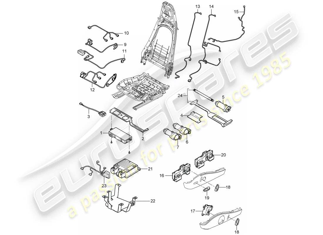 porsche 2007 (987 boxster) faisceau de câblage schéma des pièces