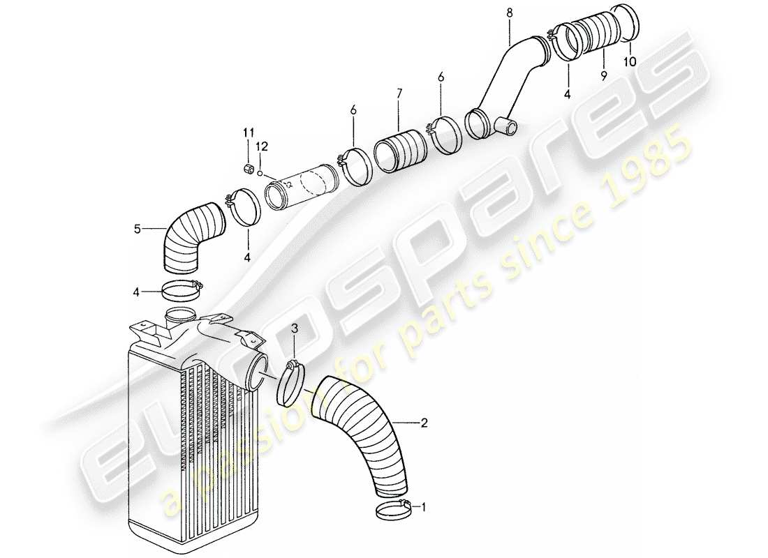 porsche 1987 (959) suralimentation 1 schéma des pièces