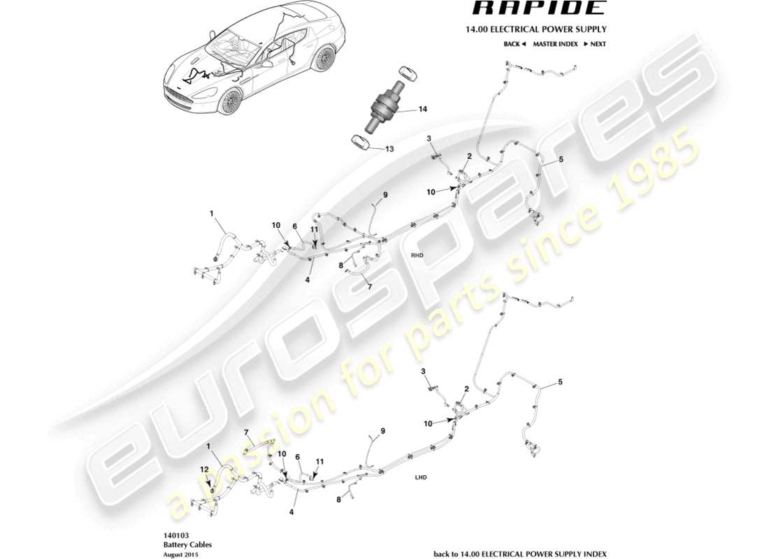 schéma de pièce contenant le numéro de pièce dg43-10c310-ab