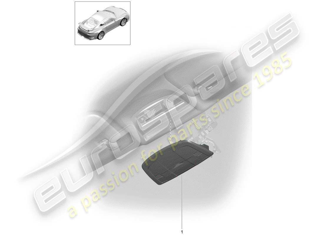 porsche 2015 (991-1 r/gt3/rs) schéma des pièces du support