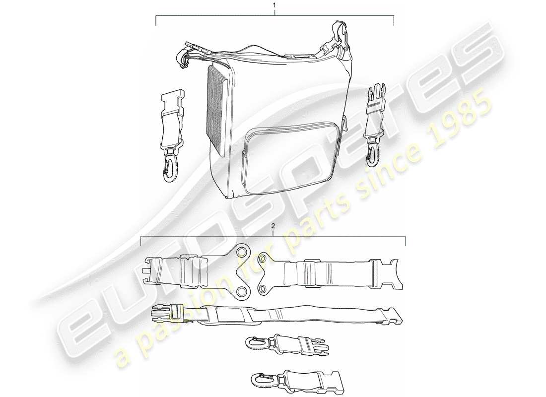 porsche 2010 (tequipment panamera) sac refroidissant schéma des pièces