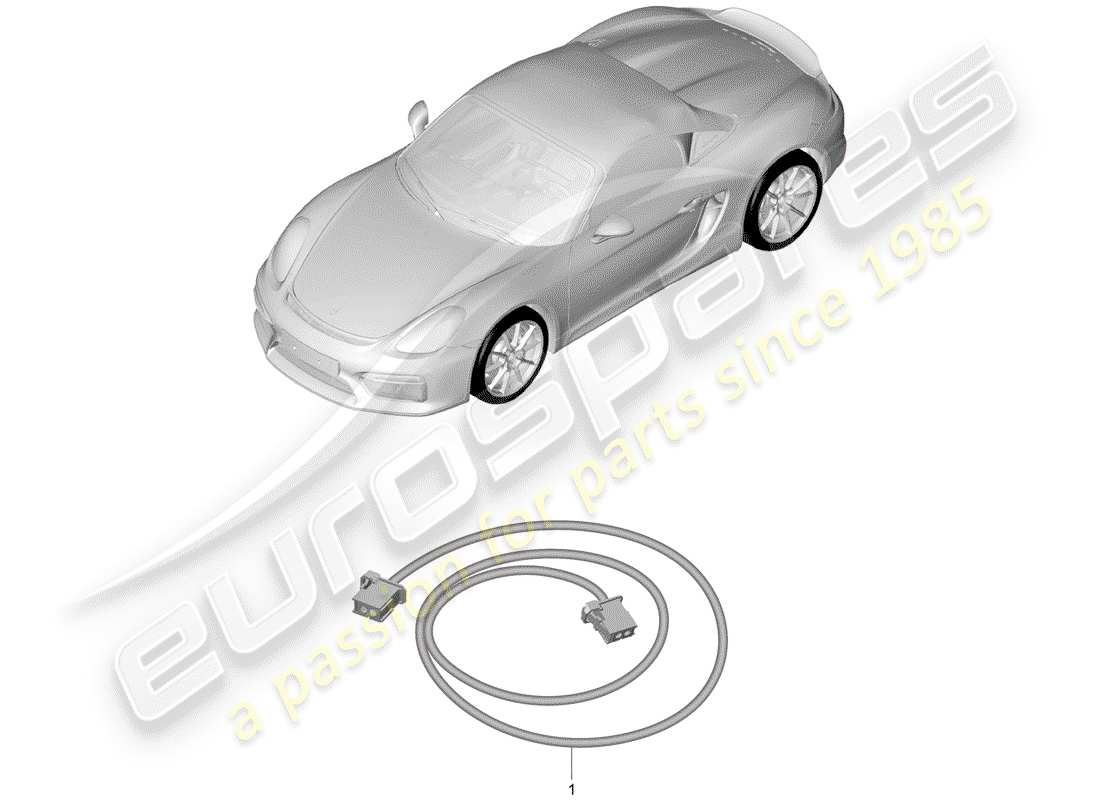 porsche 2016 (981 boxster spyder) faisceau de câblage schéma des pièces
