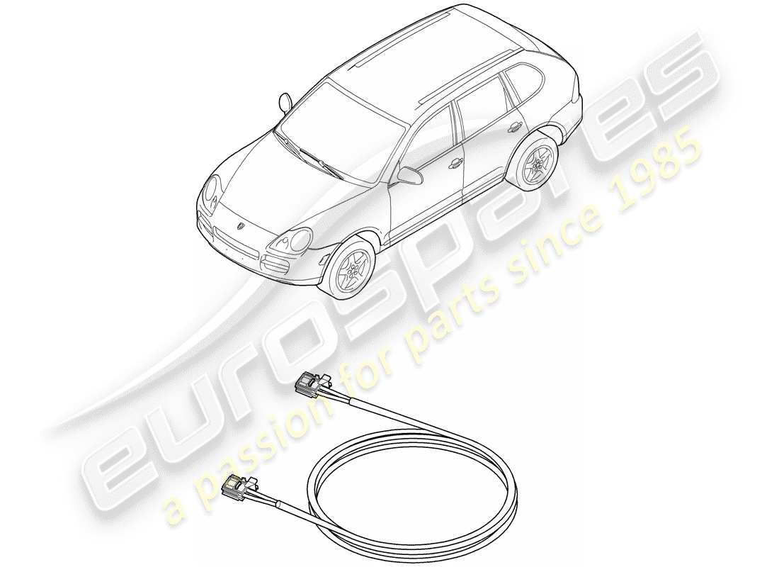 porsche 2010 (cayenne e1 9pa) fibre optique légère schéma des pièces