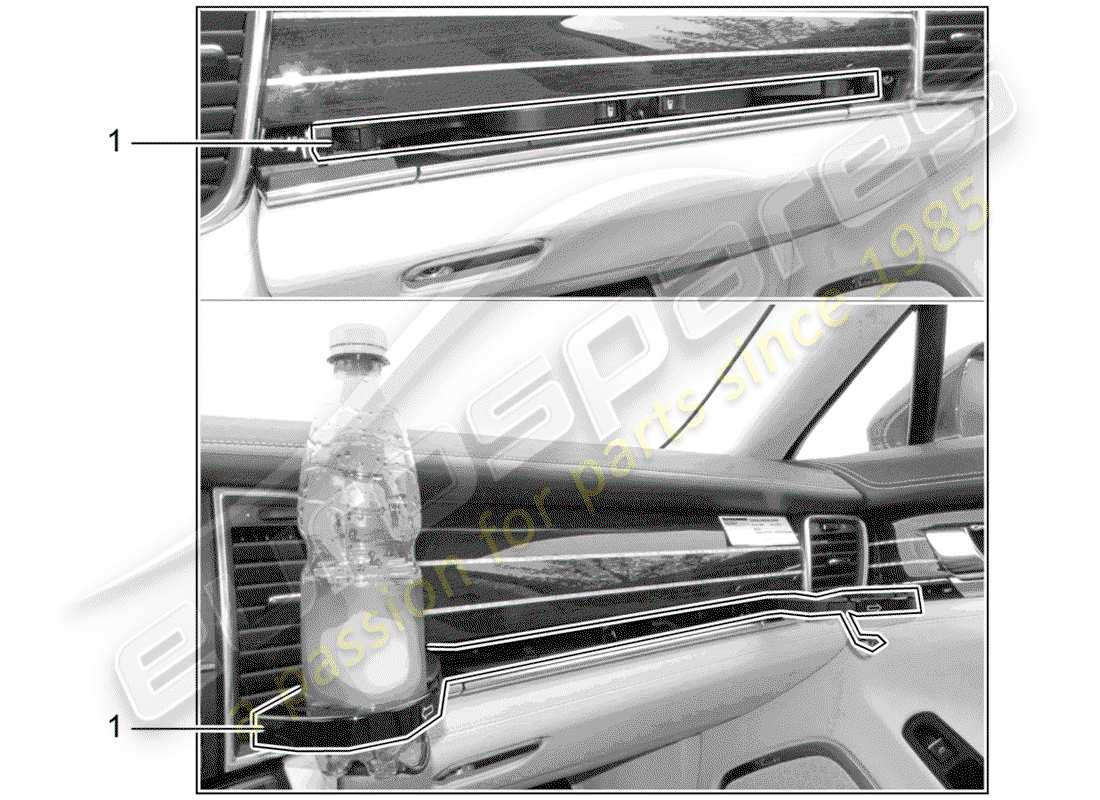 porsche 2013 (tequipment panamera) porte-gobelet schéma des pièces