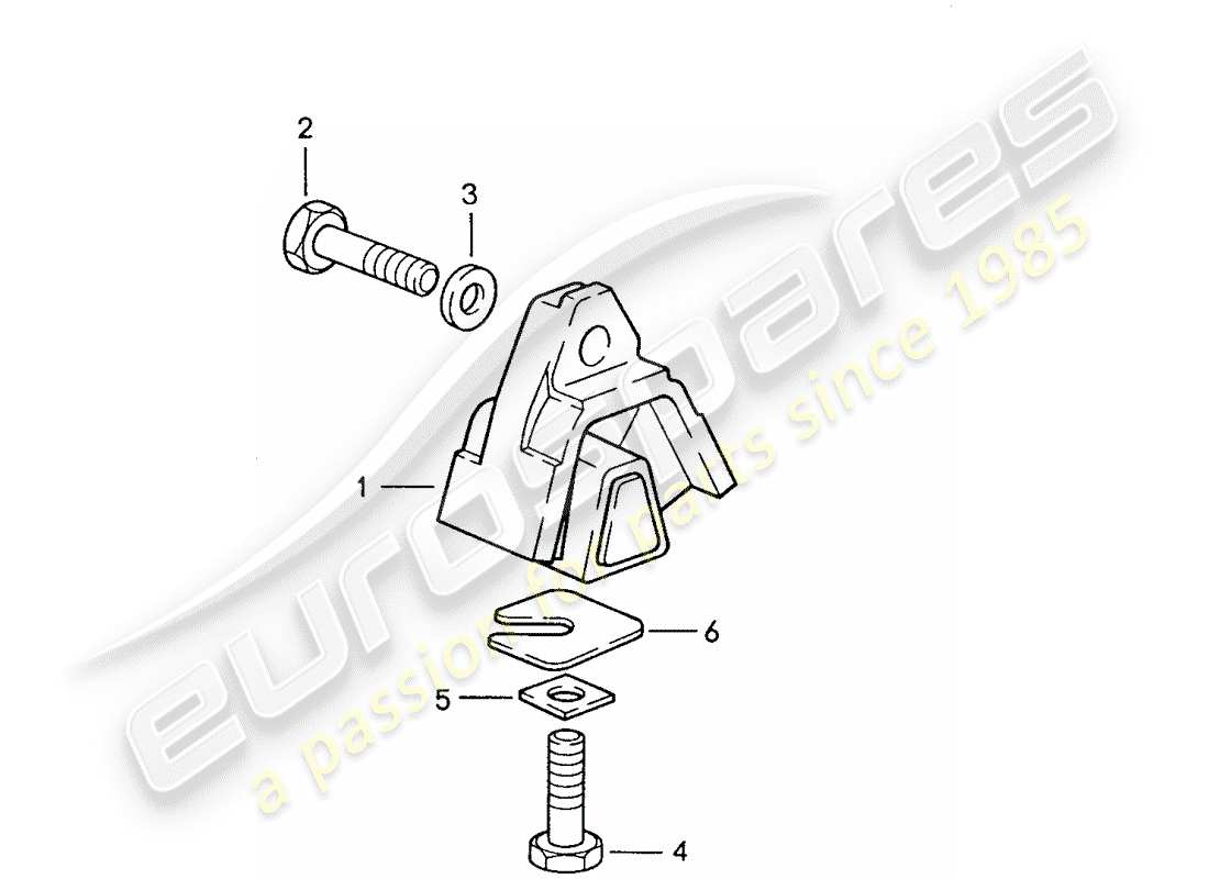porsche 1987 (928) transmission automatique - suspension de transmission schéma des pièces