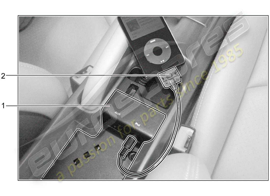 porsche 1990 (tequipment) interface multimédia schéma des pièces