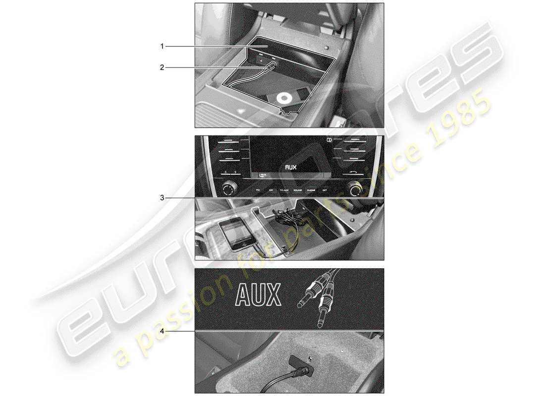 porsche 2003 (tequipment cayenne) interface multimédia schéma des pièces