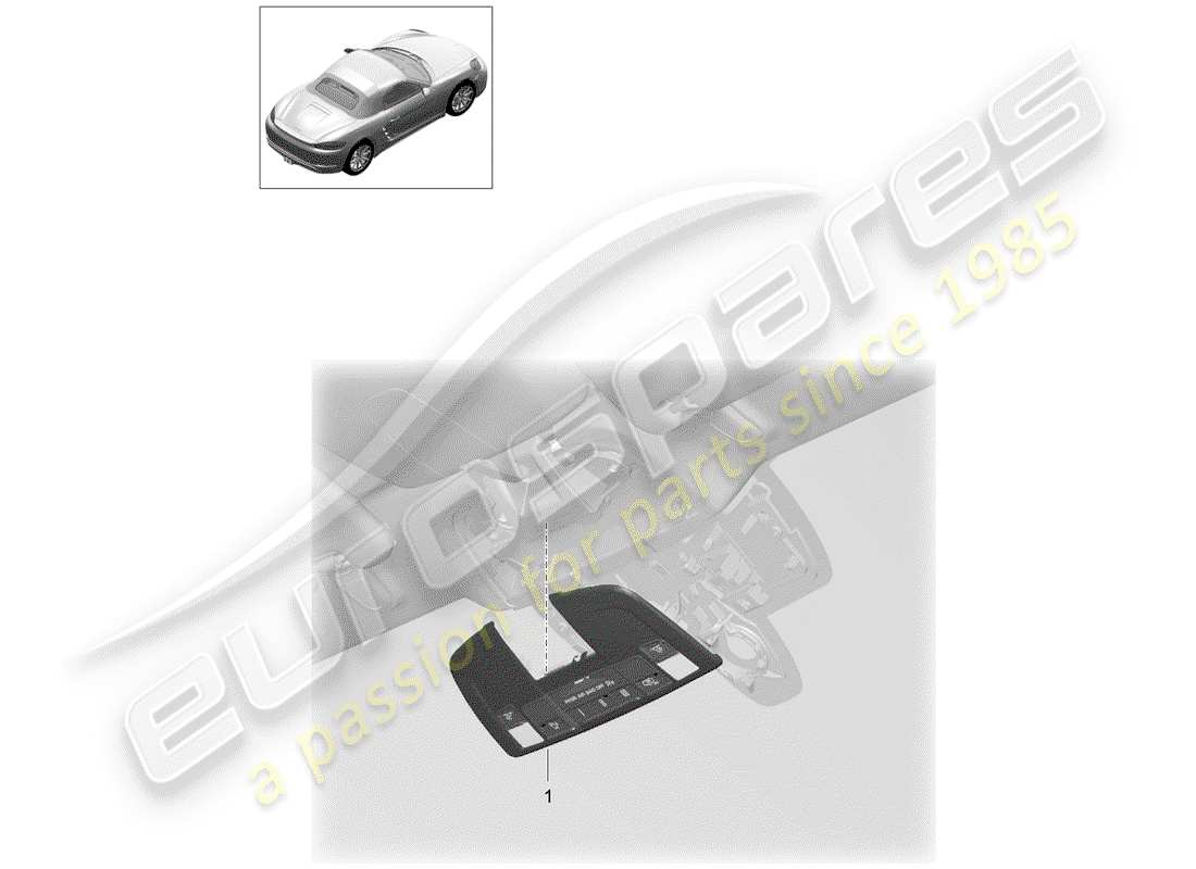 porsche 2020 (718 boxster) support schéma des pièces