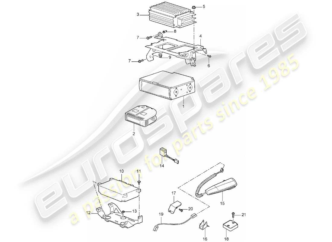 porsche 2004 (cayenne e1 9pa) schéma des pièces de l'amplificateur