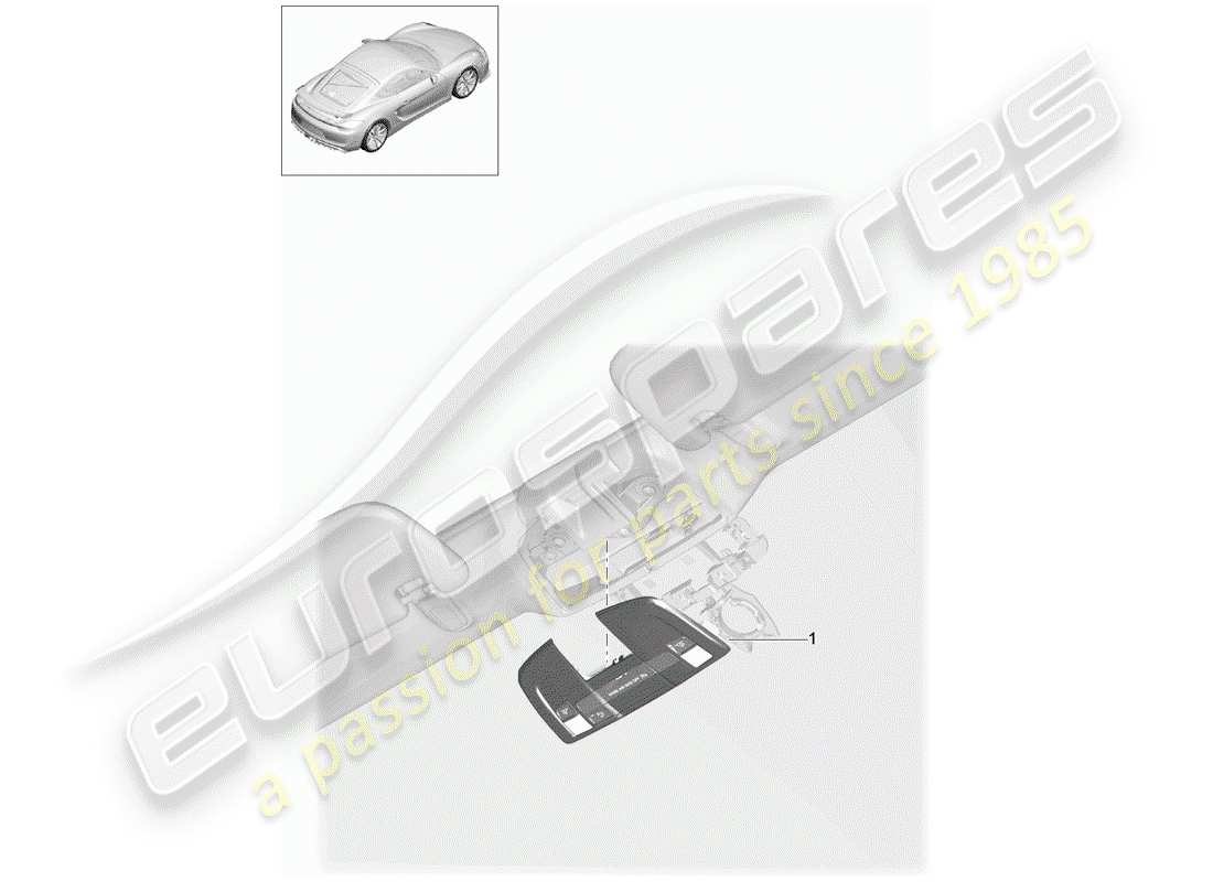 porsche 2016 (981 cayman gt4) schéma des pièces du support