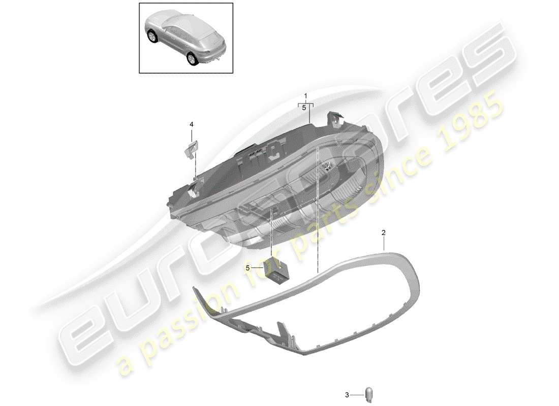 porsche 2014 (macan) schéma des pièces du support