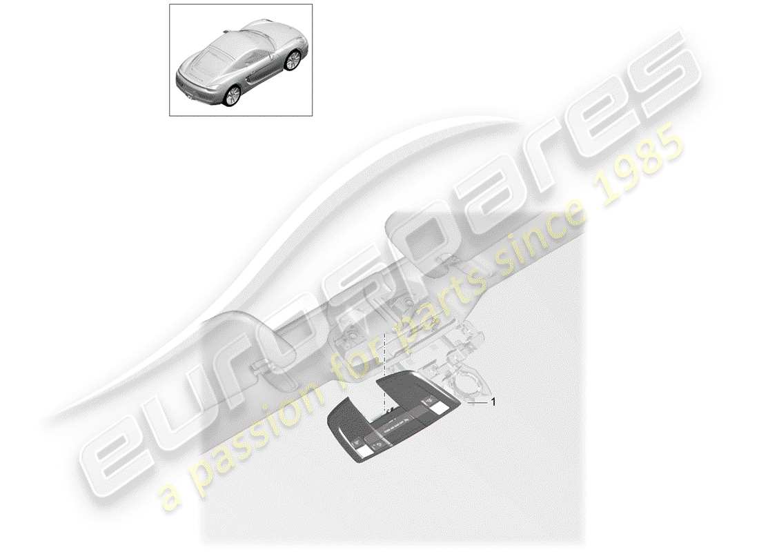 porsche 2016 (981 cayman) support schéma des pièces