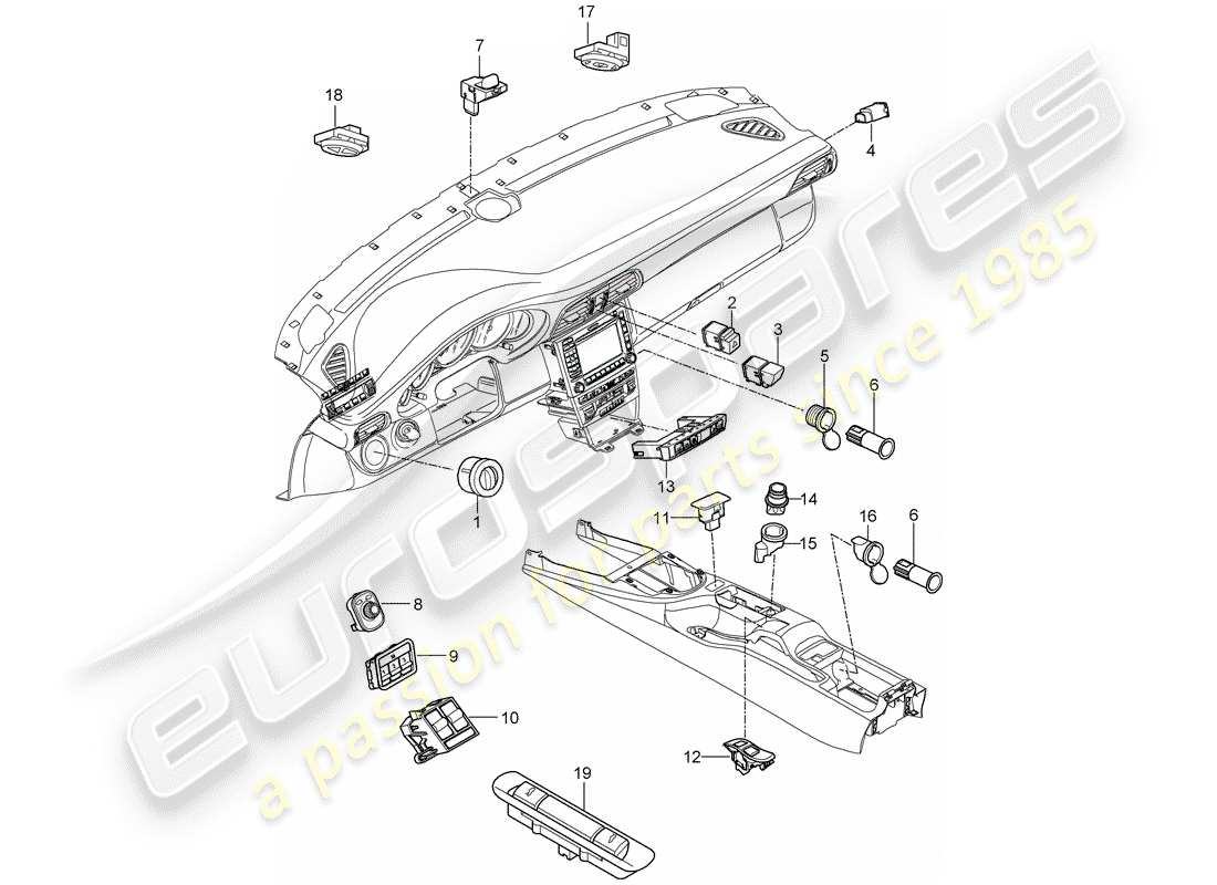 porsche 2010 (997-2) changer schéma des pièces