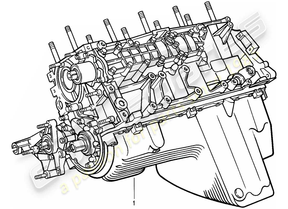 porsche 1995 (968) moteur court - carter moteur schéma des pièces