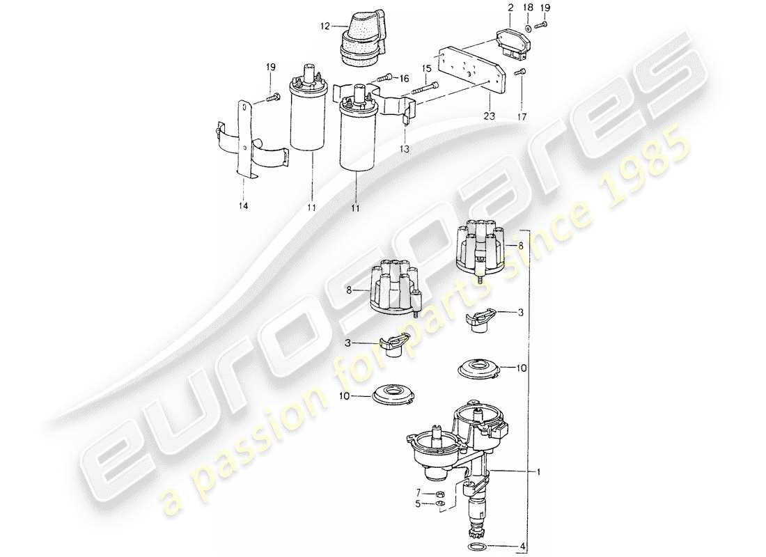 porsche 1990 (964) électrique du moteur 1 - voir informations techniques - groupe 2 - nr. 1/94 – nr. 2/95 diagramme de pièce
