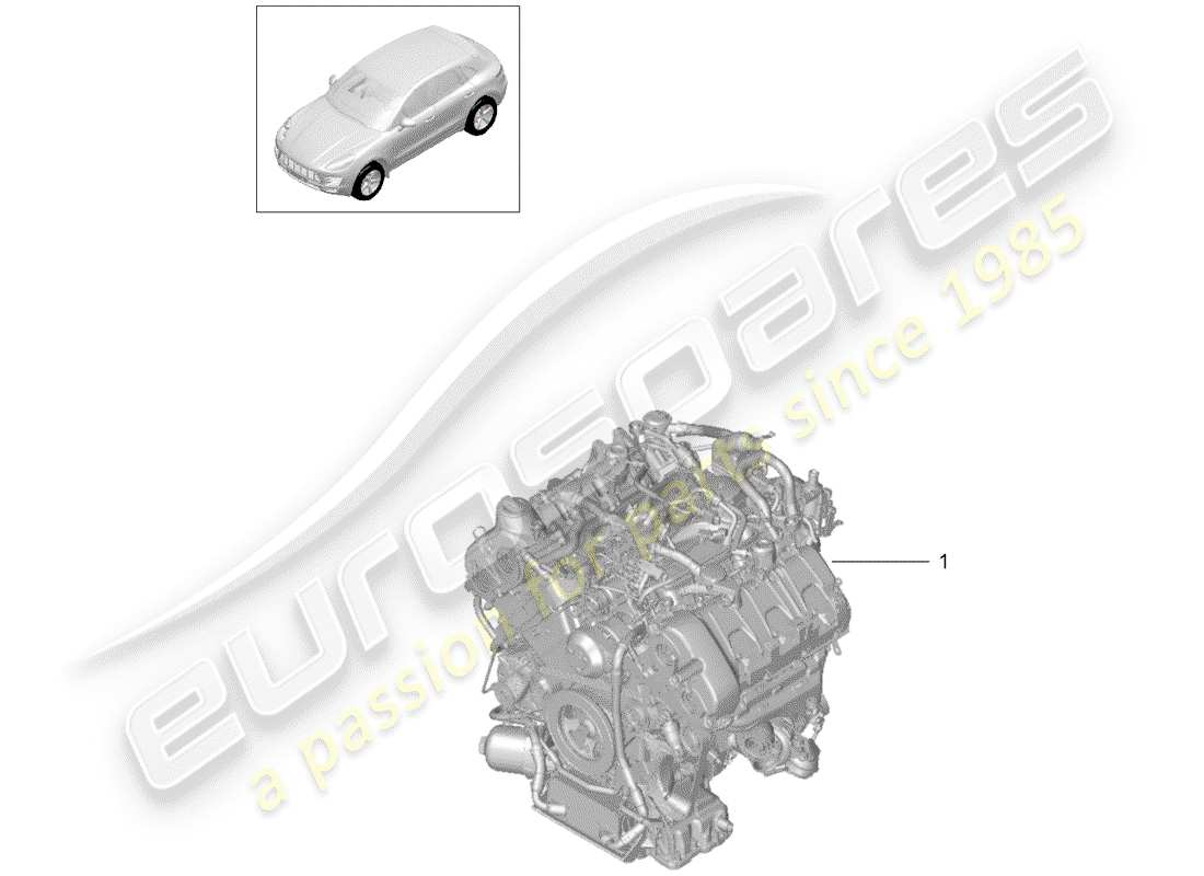 porsche 2015 (macan) moteur de remplacement schéma des pièces