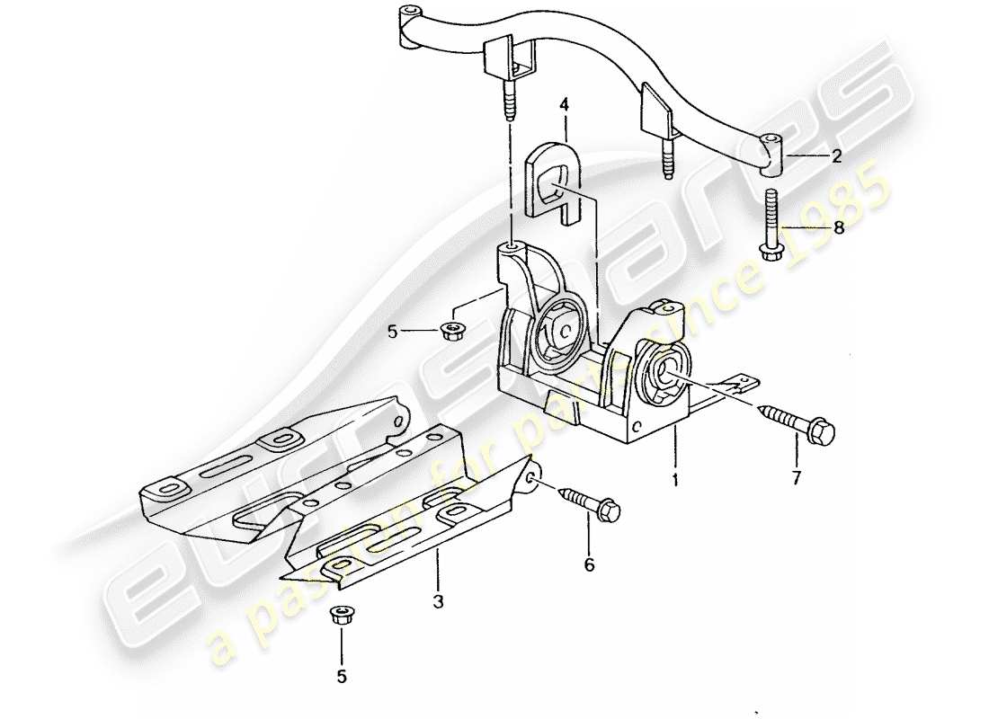porsche 2005 (996 gt3) suspension de transmission schéma des pièces
