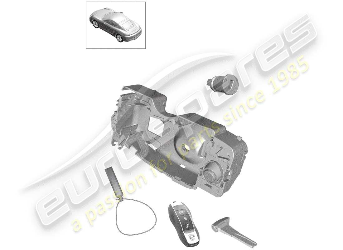 porsche 2016 (981 cayman) kit de réparation schéma des pièces