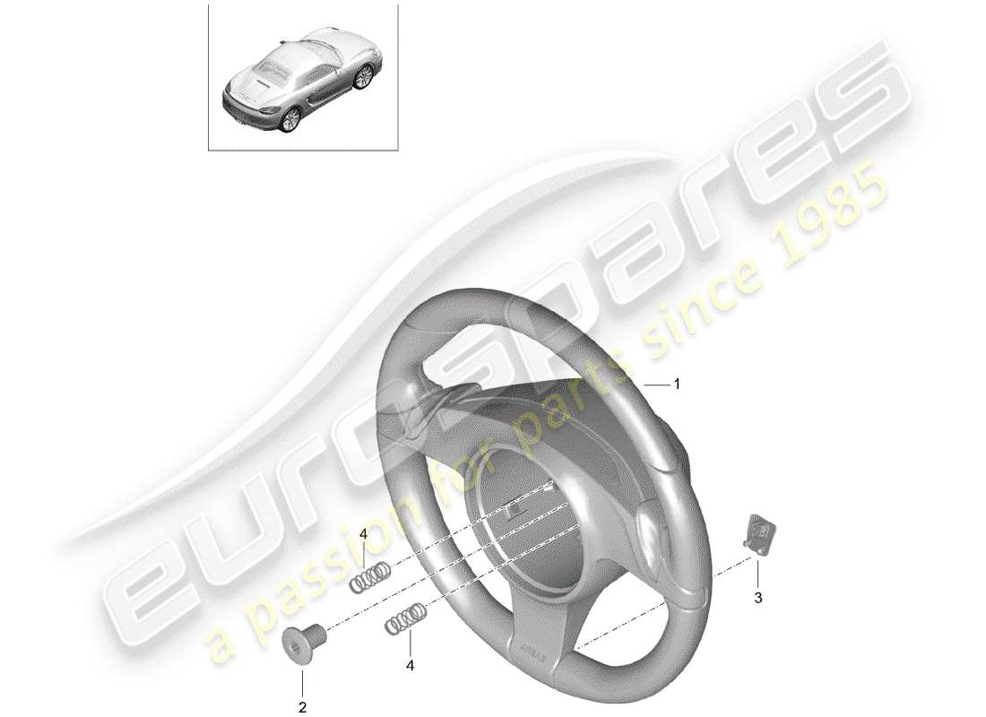porsche 2015 (981 boxster) volants schéma des pièces