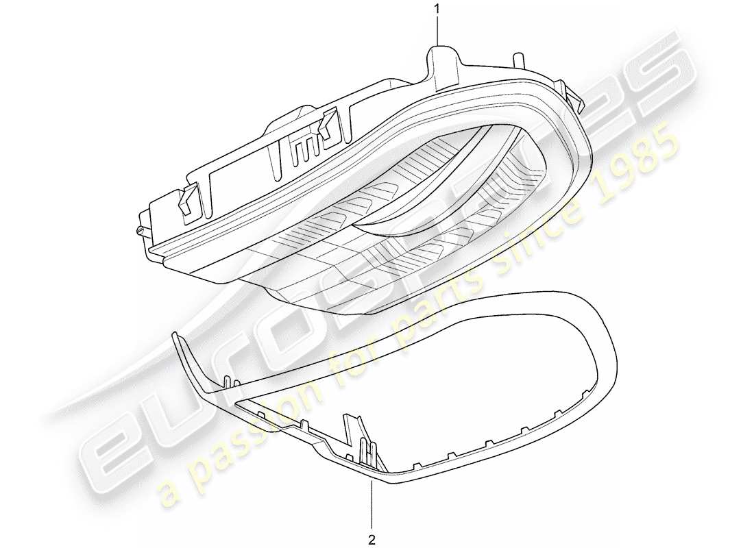 porsche 2016 (panamera 970) schéma des pièces du support