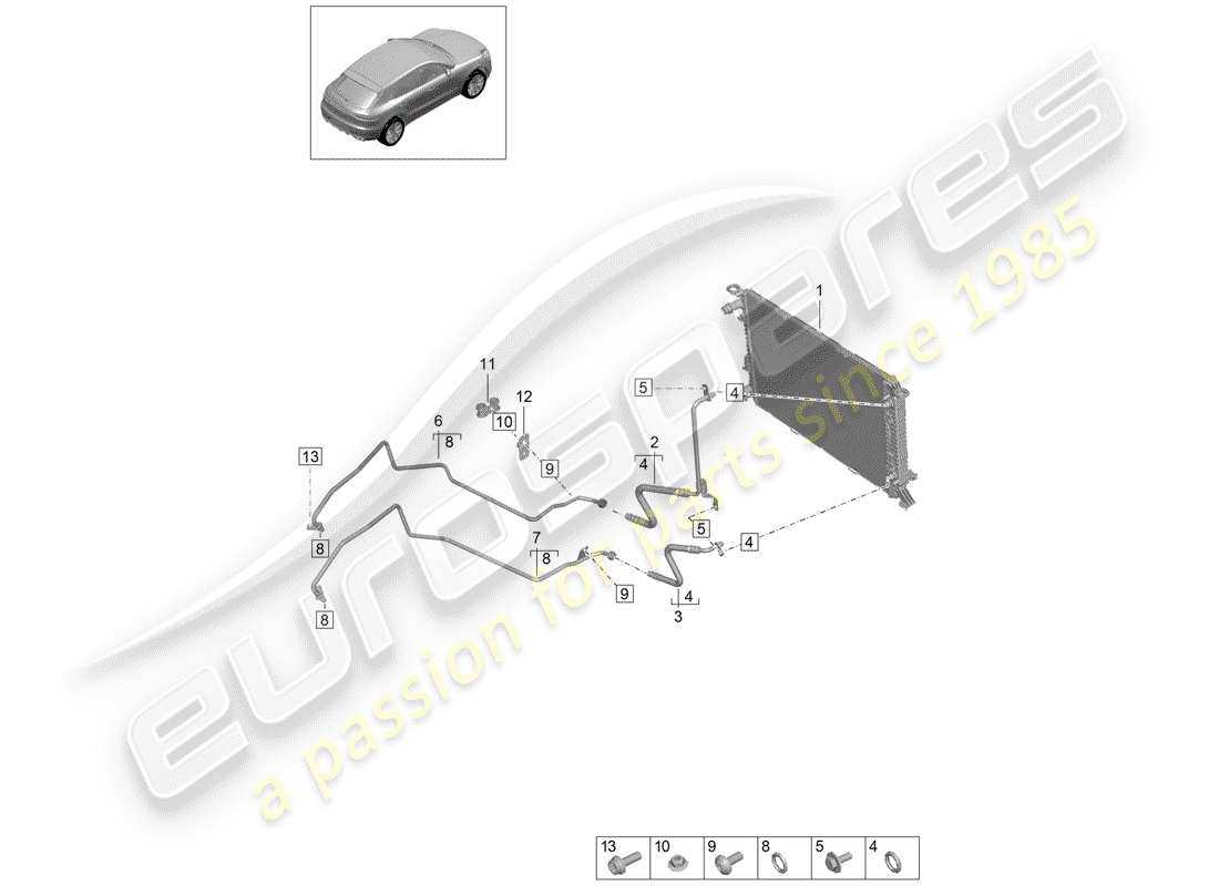 porsche 2019 (macan) -pdk-diagramme des pièces