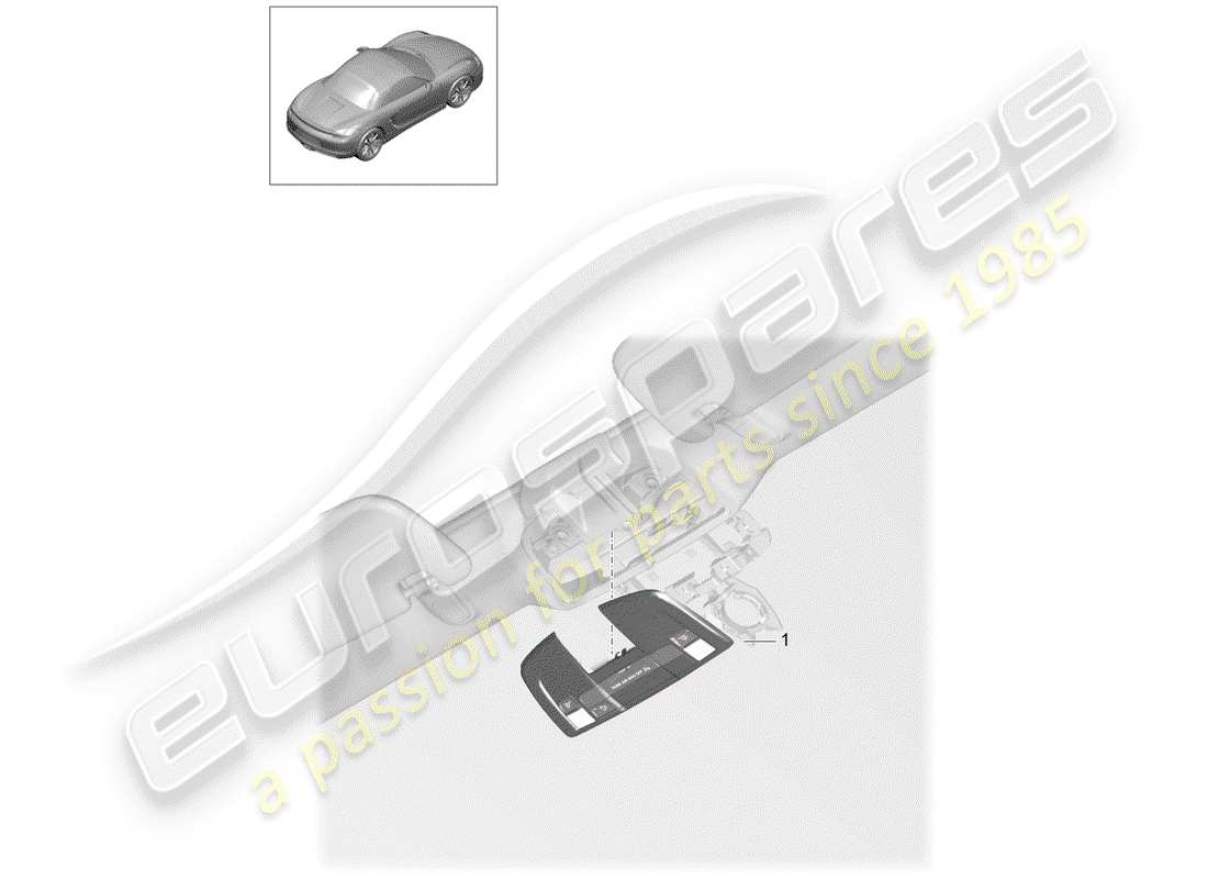 porsche 2012 (981 boxster) schéma des pièces du support