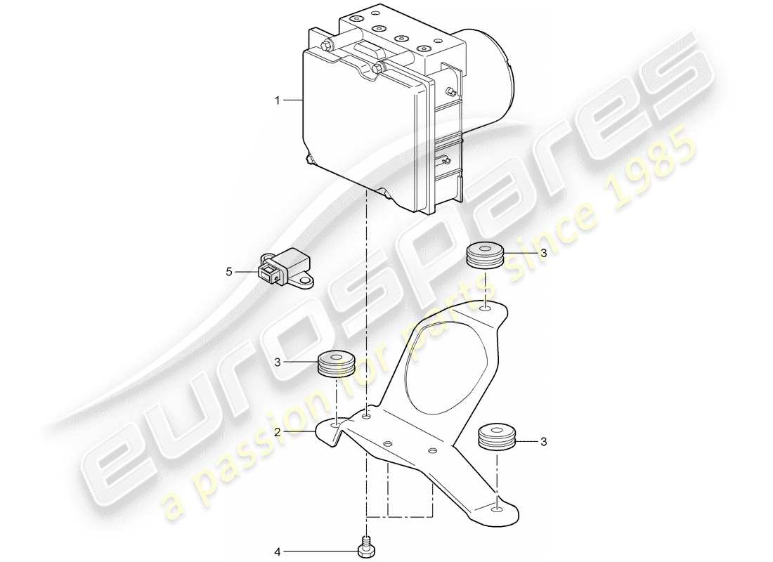 porsche 2008 (997-1 gt3) unite hydraulique schéma des pièces