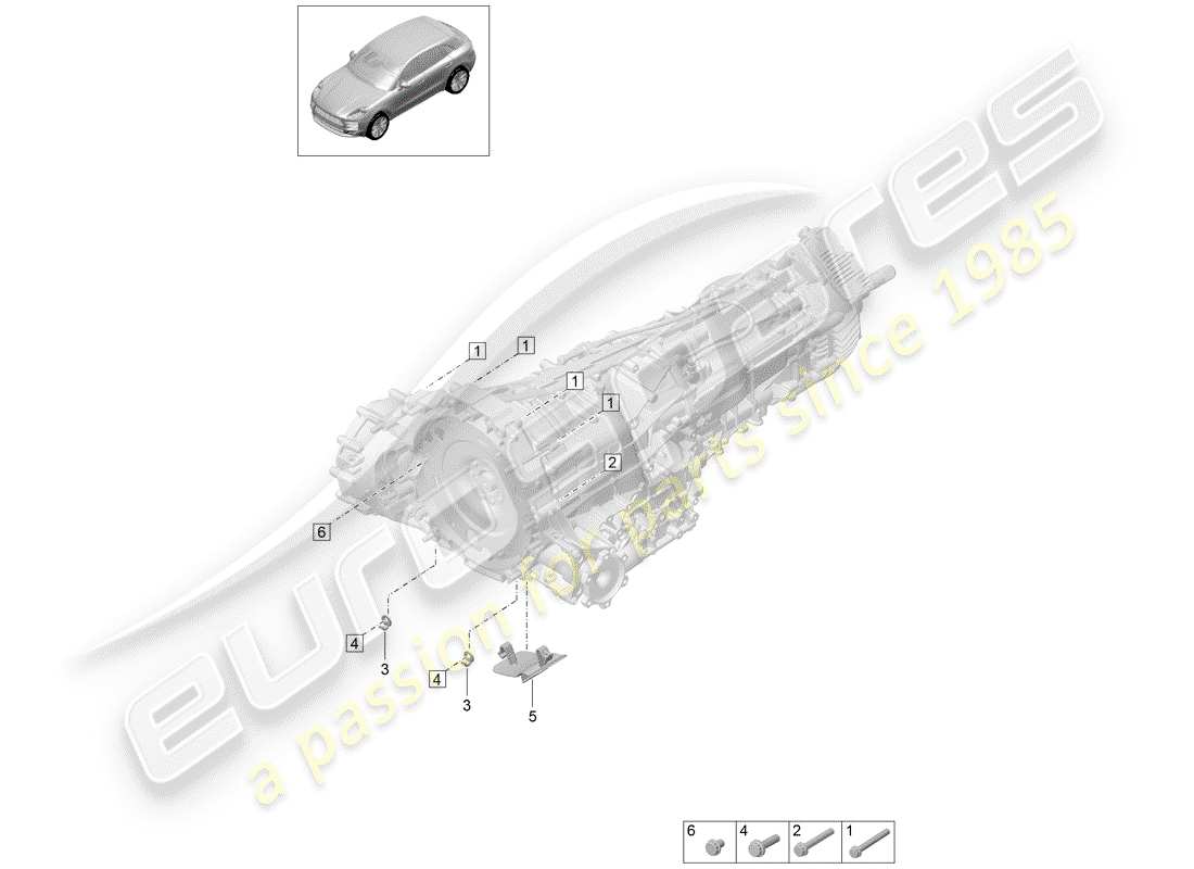 porsche 2019 (macan) pièces de montage pour moteur et schéma des pièces
